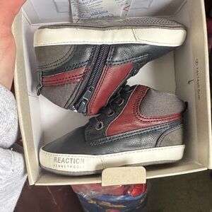 Kenneth Cole Black and Red Baby Sneakers